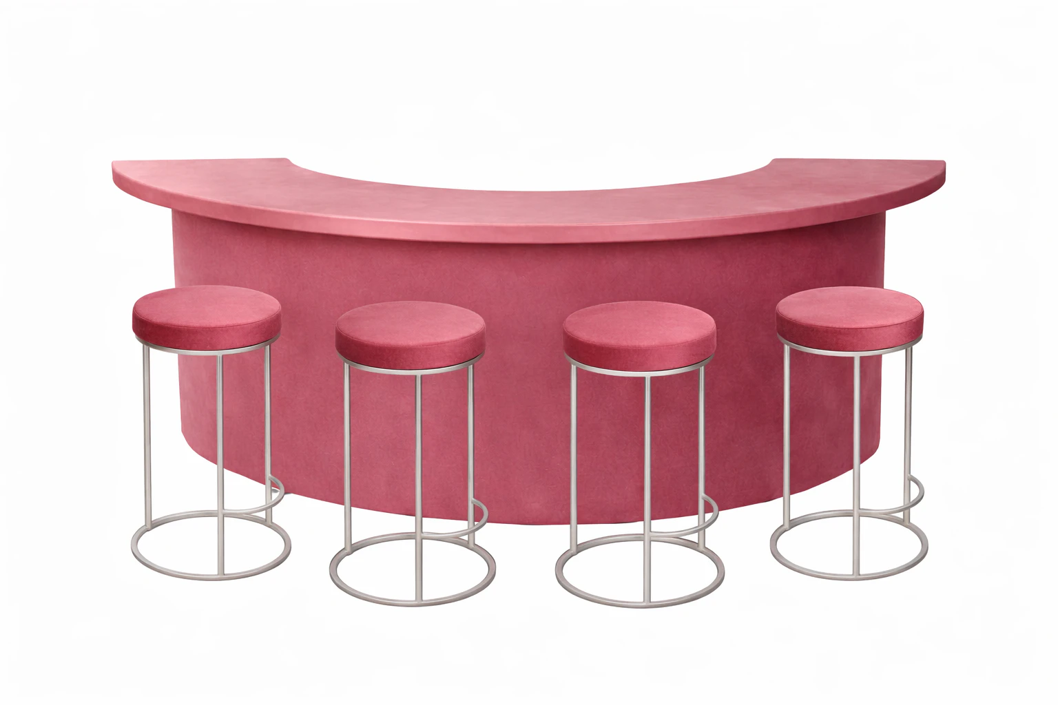 Барный комплект "Луна"  красный бархат