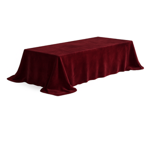 Скатерть прямоугольная XL бархат гранатовая