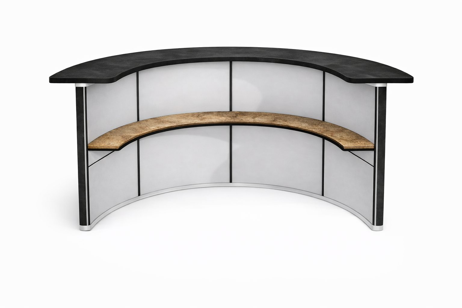 Комплект барной стойки  "Луна" 360  черный бархат