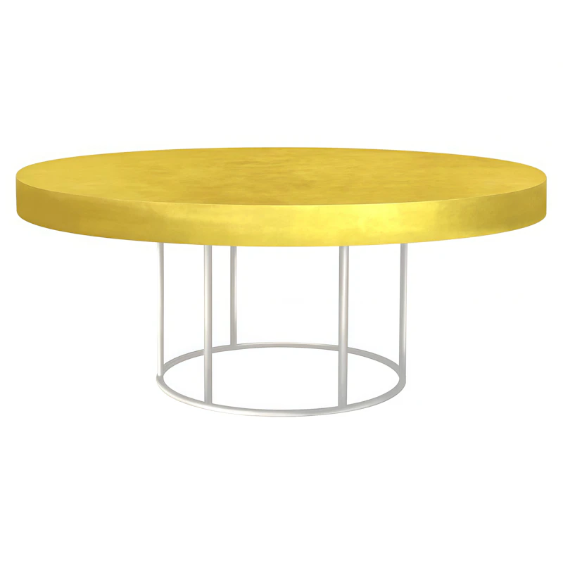 Стол "Лофт" белый лимонный