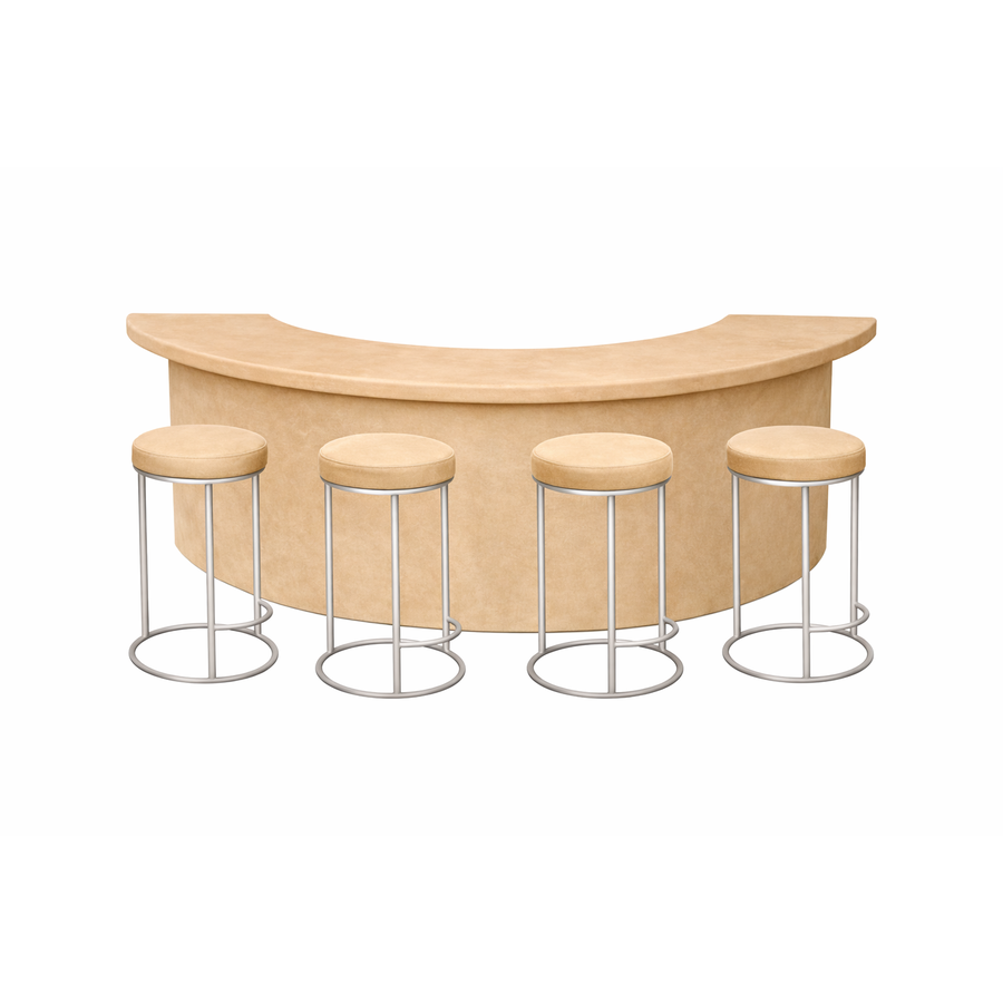 Барный комплект "Луна"  бежевый бархат - Фото миниатюра 1