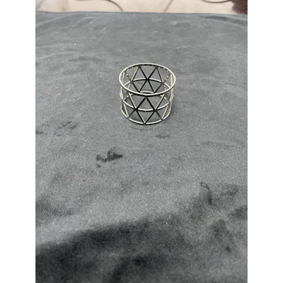 Кольцо для салфеток "Геометрия" серебро - изображение 2