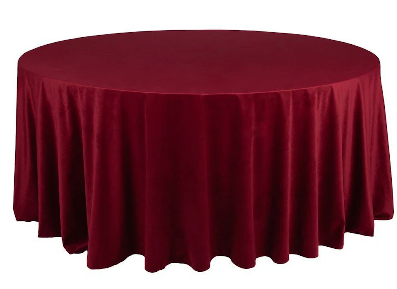 Скатерть круглая бархатная " Гранатовая"