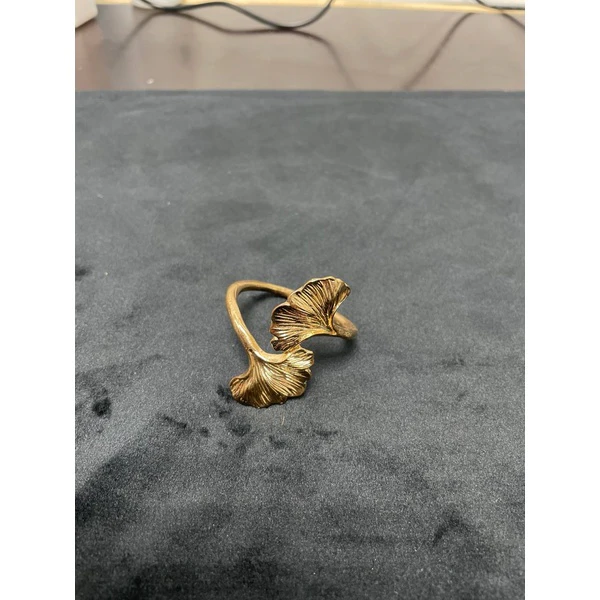 Кольцо для салфеток "Клевер" золото - Фото 2