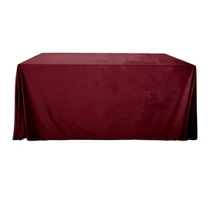 Скатерть бархат рубиново-красная прямоугольная - Фото 1