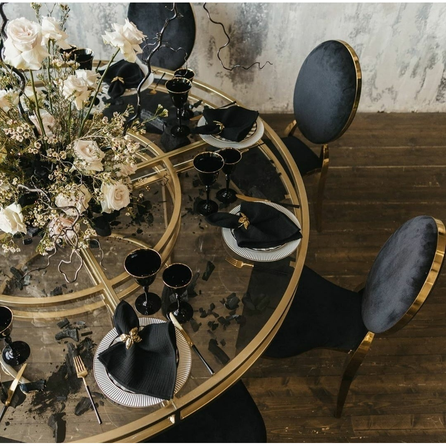 Подушки на стул Вашингтон (велюр), черные - Фото миниатюра 2