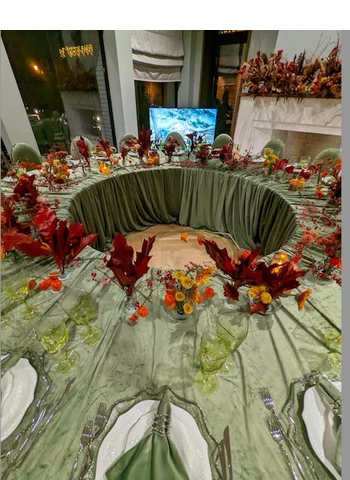 Салфетка бархатная пыльно-зеленая