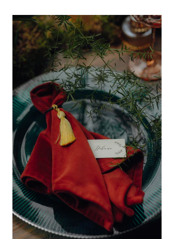 Салфетка бархатная "Бета" янтарная