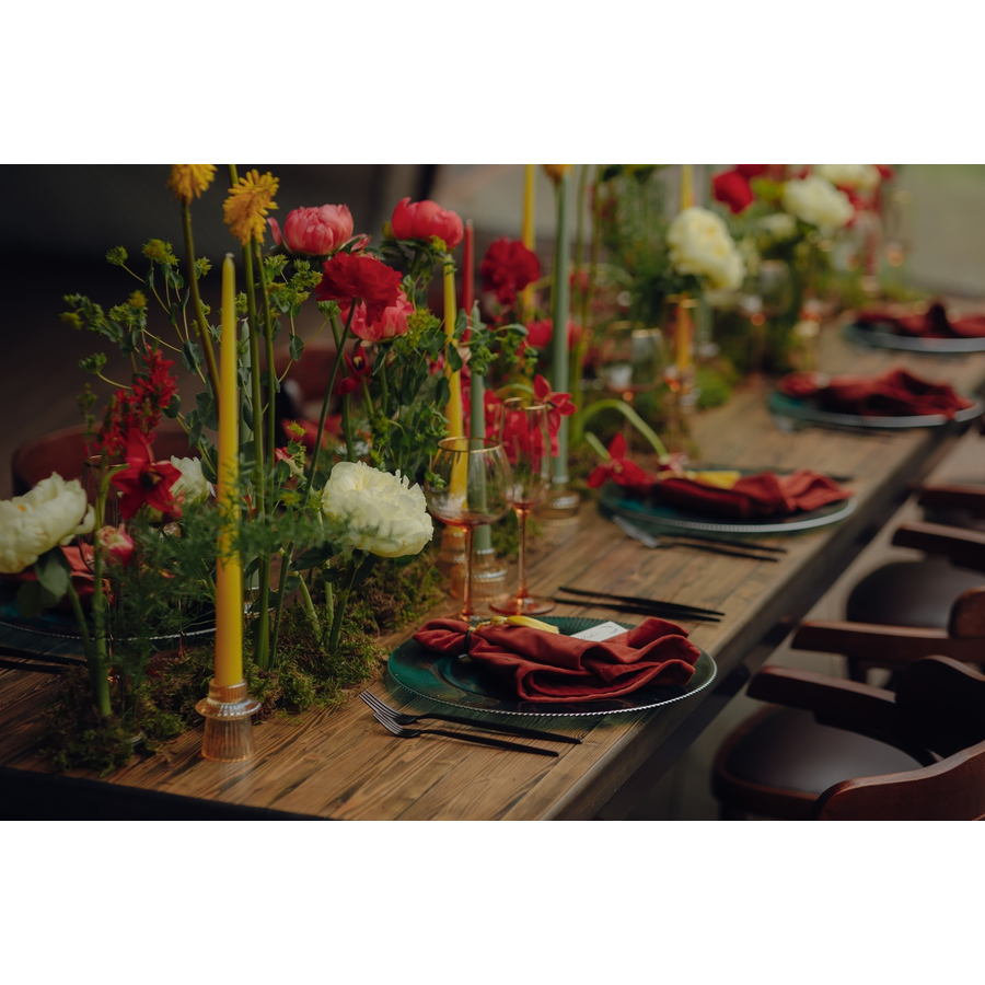 Подсвечник "Рон" стеклянный янтарный - Фото миниатюра 3