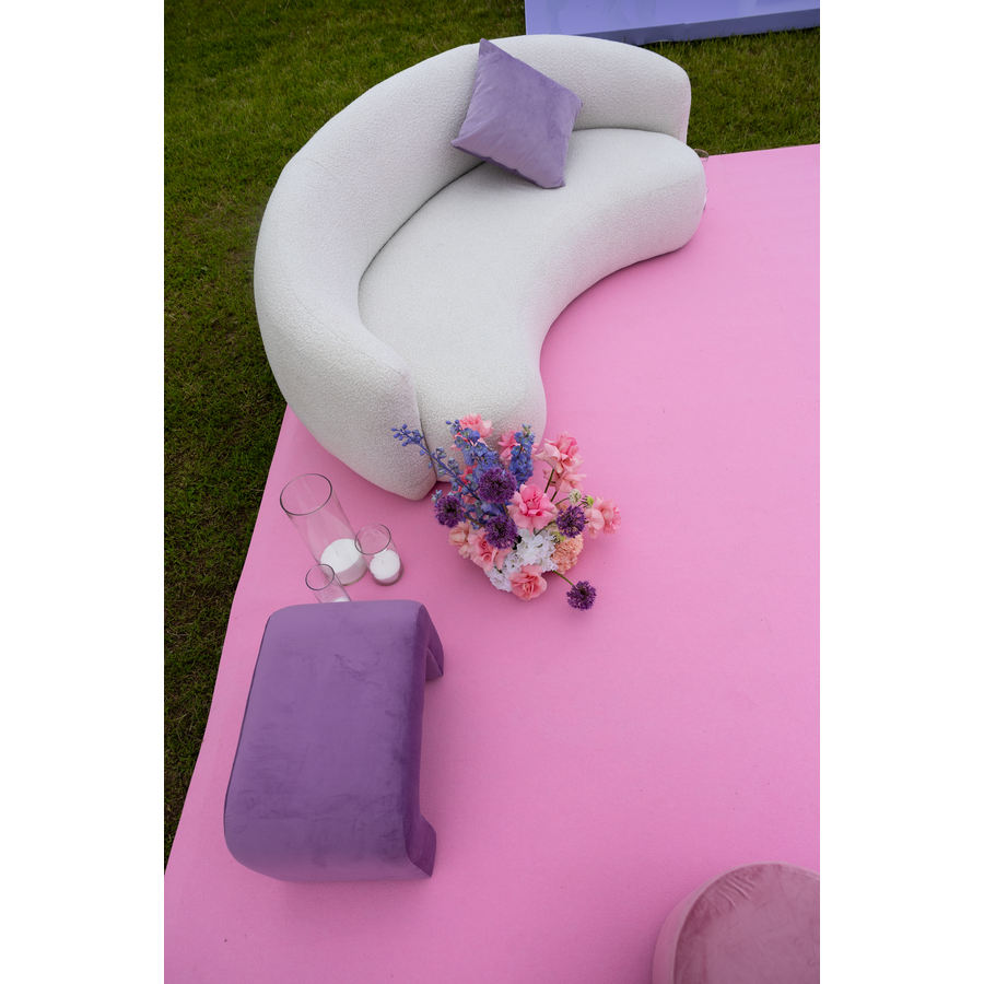 Пуфик "Боу" мини | фиалковый бархат - Фото миниатюра 4