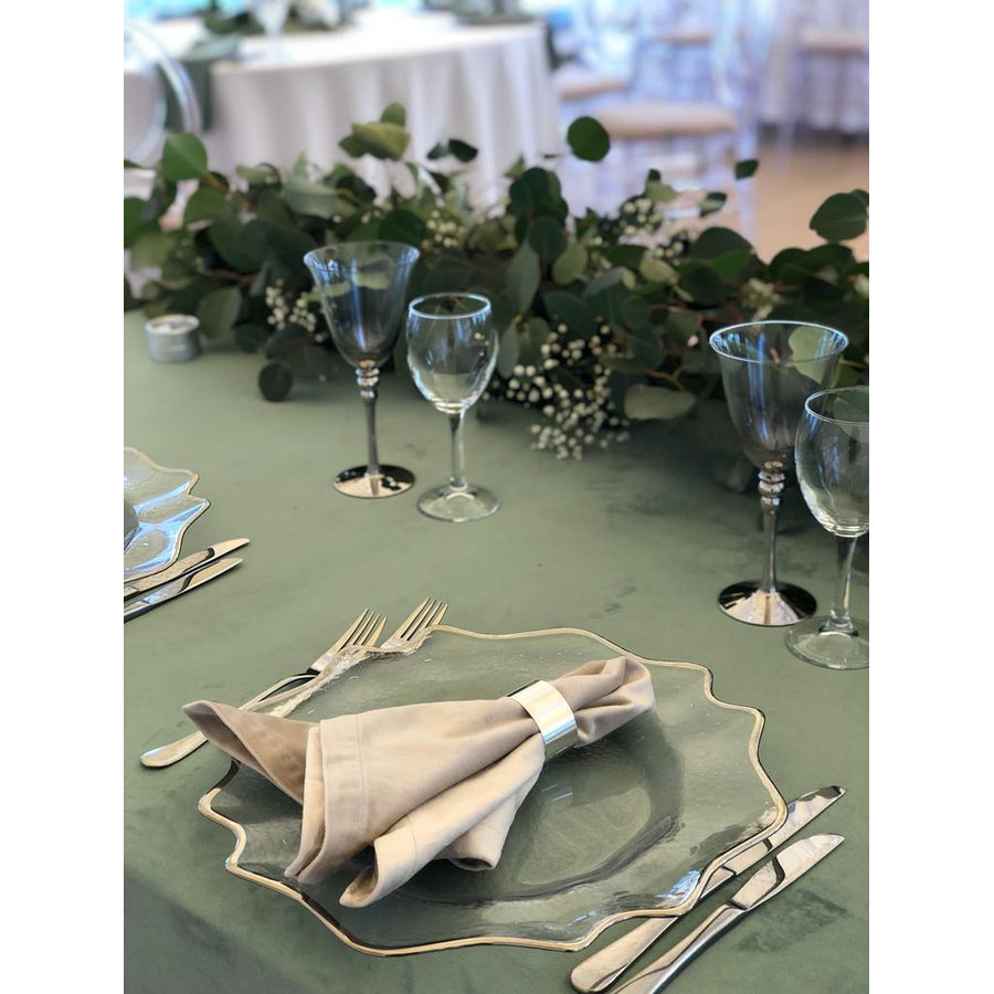 Салфетка бархатная светло-бежевая - Фото миниатюра 3