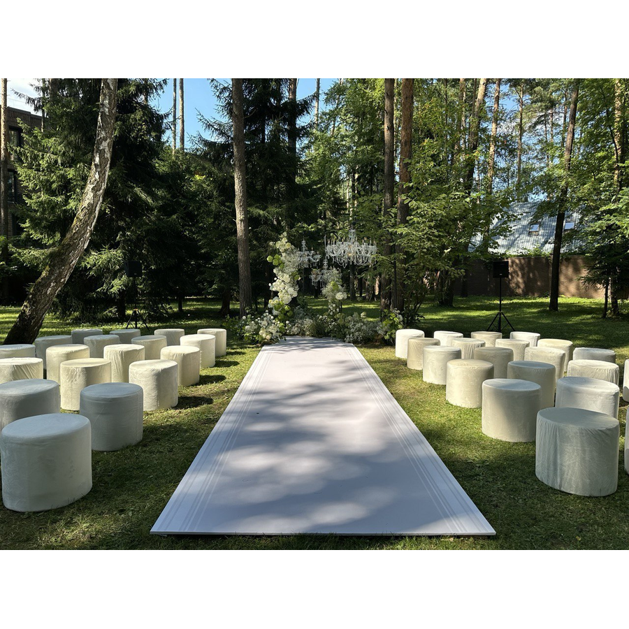 Чехол на пуф кремовый - Фото миниатюра 3