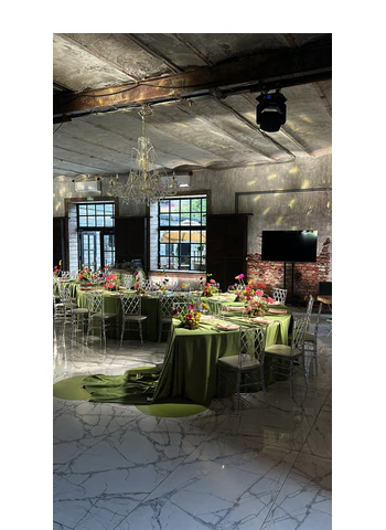 Банкетный стол "Вольф" змейка 4 части круг белый