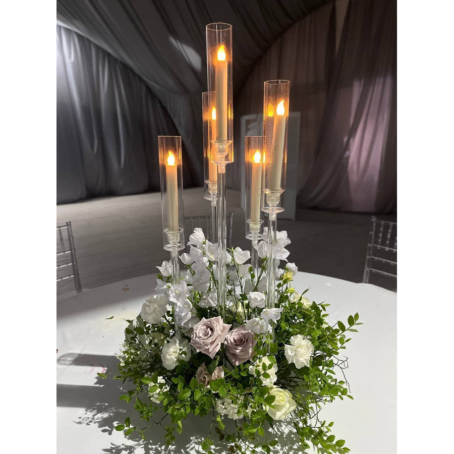 Подсвечник "Рути 5" прозрачный - Фото миниатюра 3