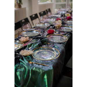 Тарелка "Кристи" перламутровая с золотым кантом - Фото 6