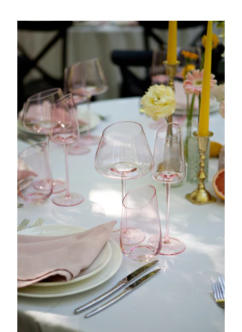 Набор бокалов "Роулинг" пыльно-розовых