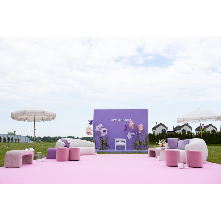 Пуфик "Фуфик" мини розовая сакура бархат - Фото миниатюра 4