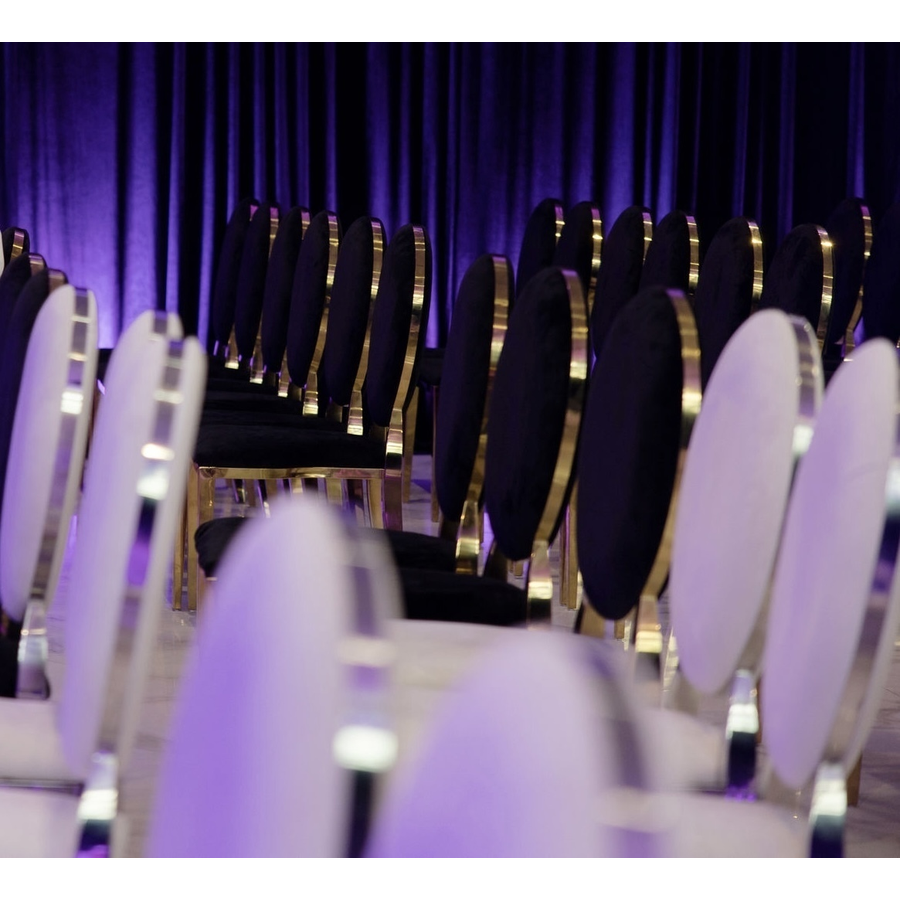 Стул "Вашингтон" золотой, жемчужный бархат - Фото миниатюра 4