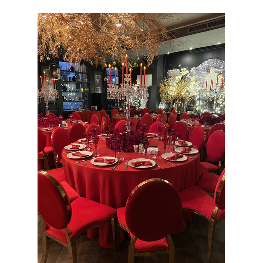 Салфетка габардин красная - Фото миниатюра 2