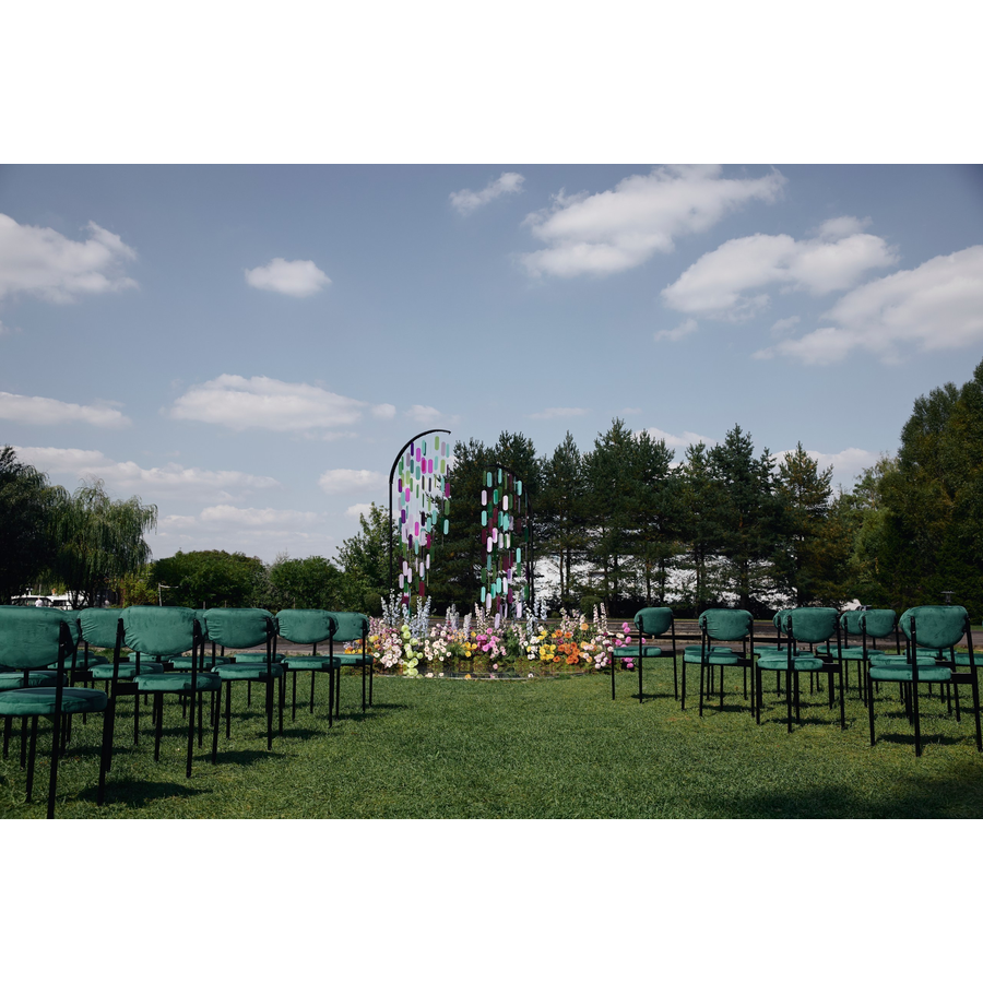 Стул Monaco черный изумрудный