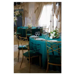 Скатерть "Альфа" изумрудная круглая - Фото 5