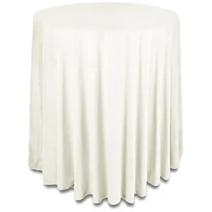 Скатерть бархат "Бета" жемчужная для коктейльного стола