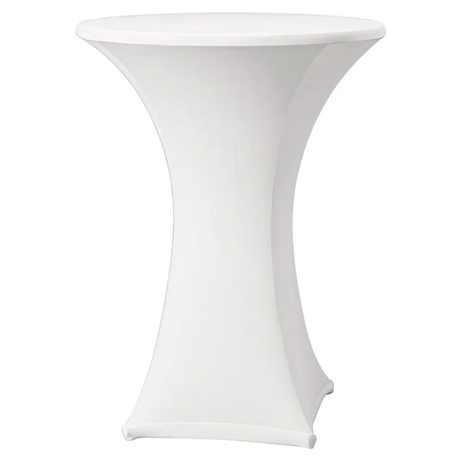 Чехол стрейч для коктейльного стола белый - Фото миниатюра 1