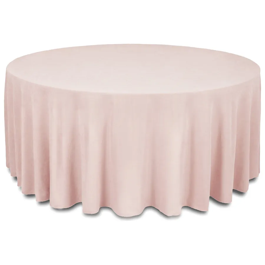 Скатерть канвас "Гамма" пудровая круглая - Фото миниатюра 1