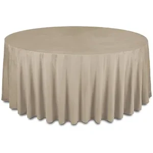 Скатерть бархатная "Бета" капучино круглая - Фото 1