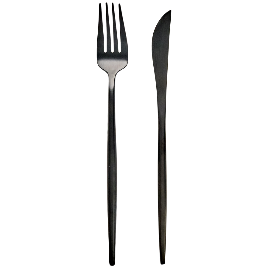 Набор приборов "Сафо" черных 2 шт - Фото миниатюра 1