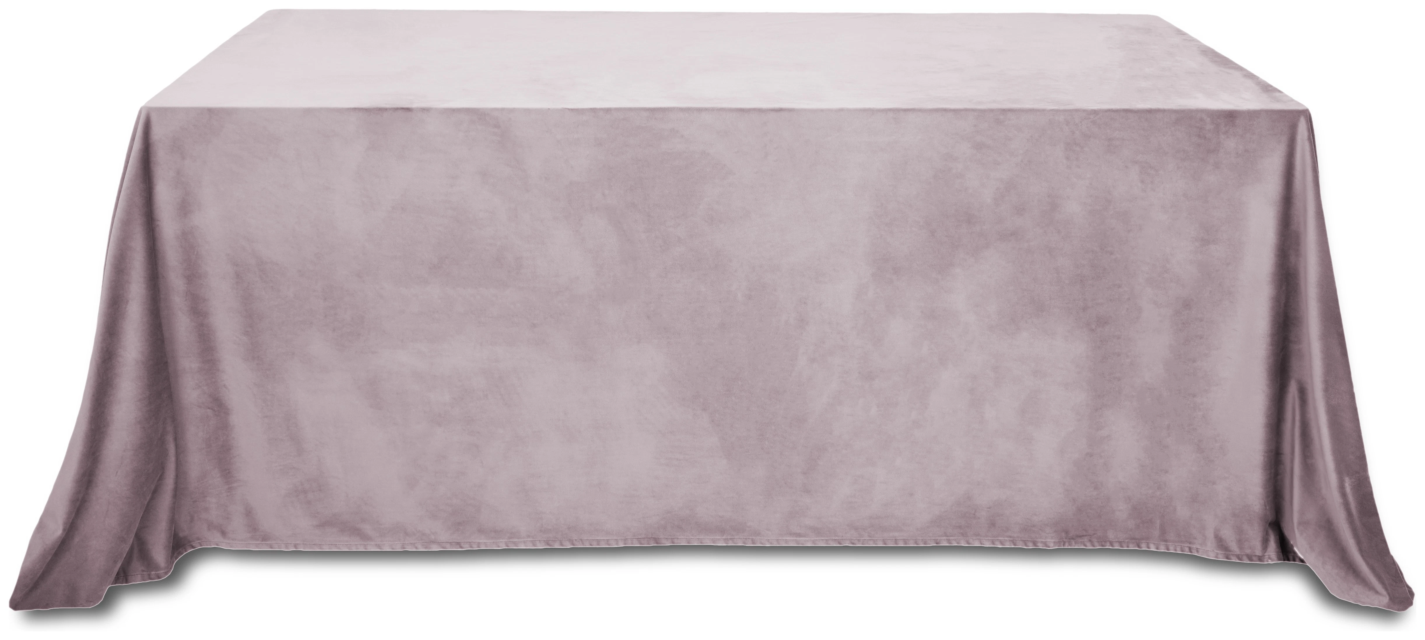 Скатерть бархатная "Бета" пастельно-сиреневая прямоугольная