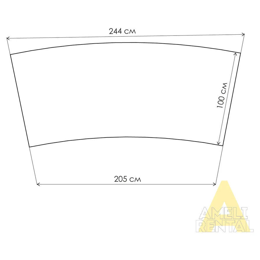 Банкетный стол "Вольф" волна большой белый - Фото миниатюра 4