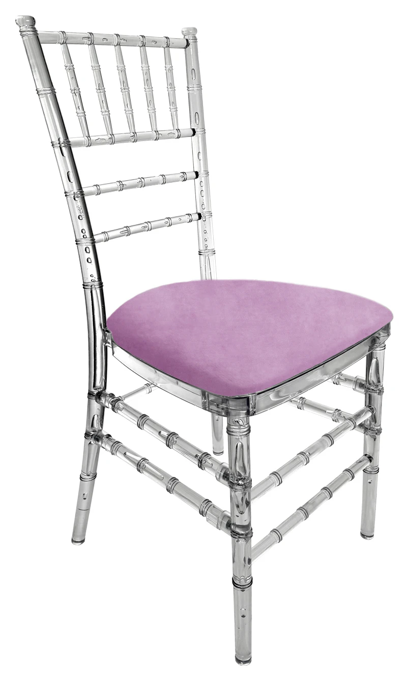 Стул "Тиффани" прозрачный, фиалковый бархат