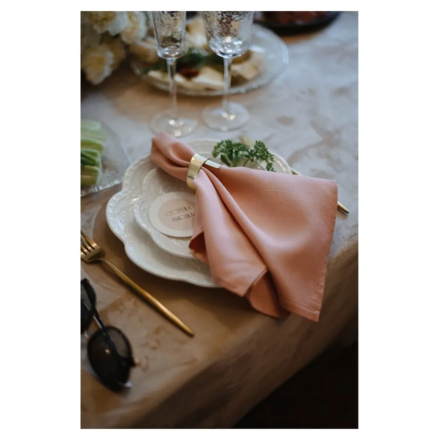 Салфетка "Альфа" пыльно-розовая - Фото миниатюра 3