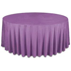 Скатерть бархатная "Бета" | фиолетовый люпин круглая