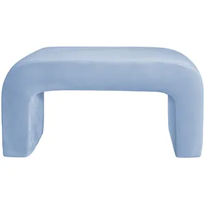 Пуфик "Боу" макс | голубой сапфир бархат