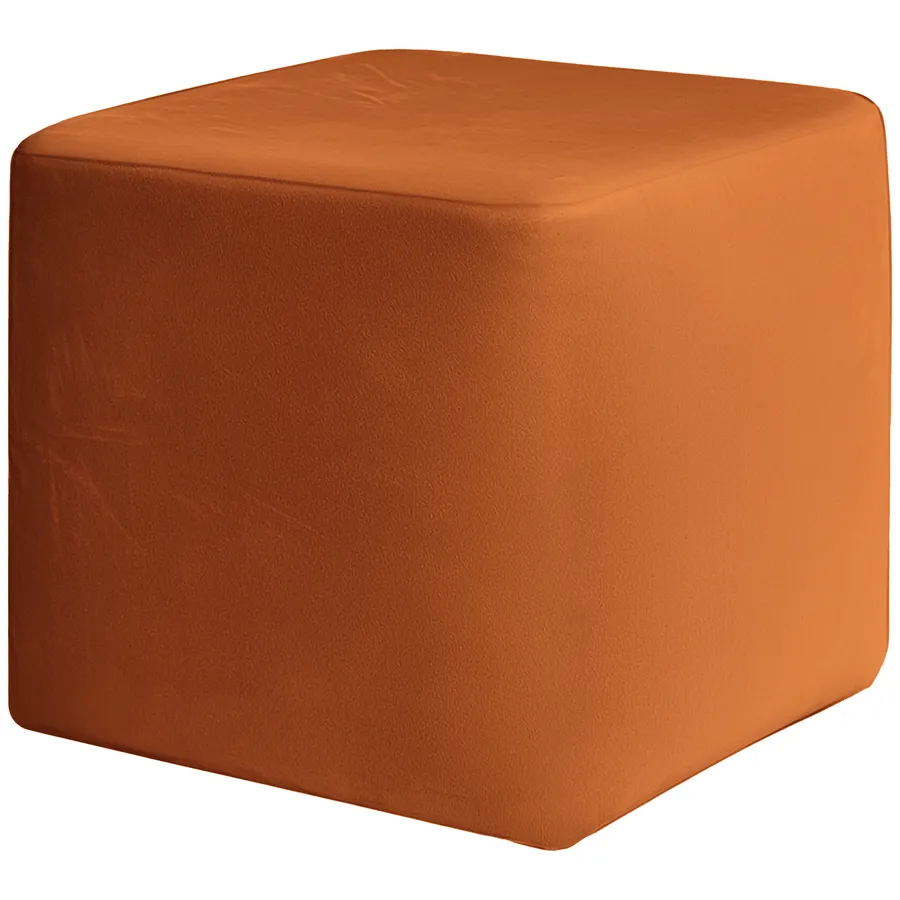 Пуфик "Квадро" рыжая лиса бархат - Фото миниатюра 2