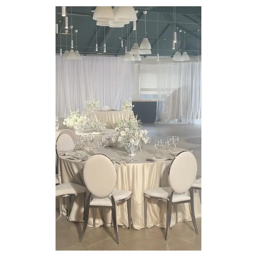 Скатерть "Шелк" шампань круглая - Фото миниатюра 3