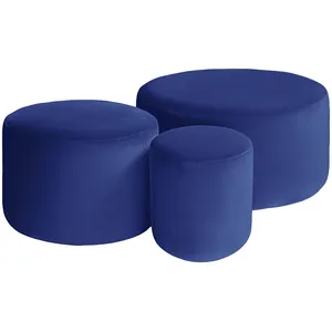 Набор пуфов "Фуфик" синий Ван Гога бархат