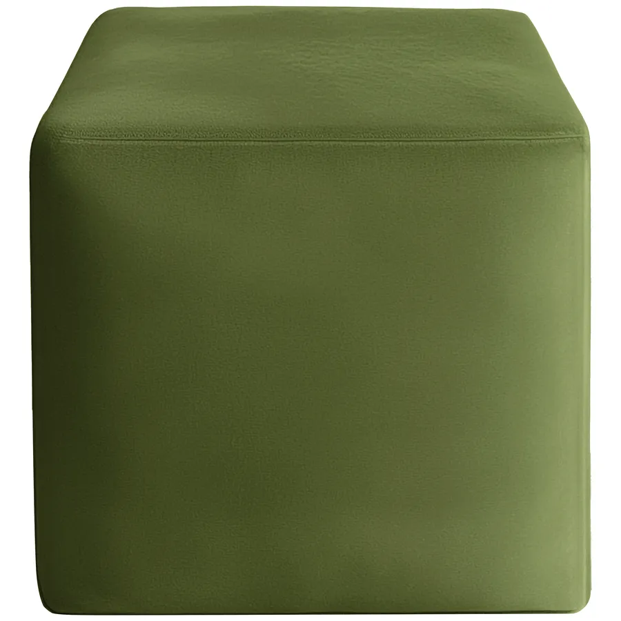 Пуфик "Квадро" зеленый чай бархат - Фото миниатюра 1