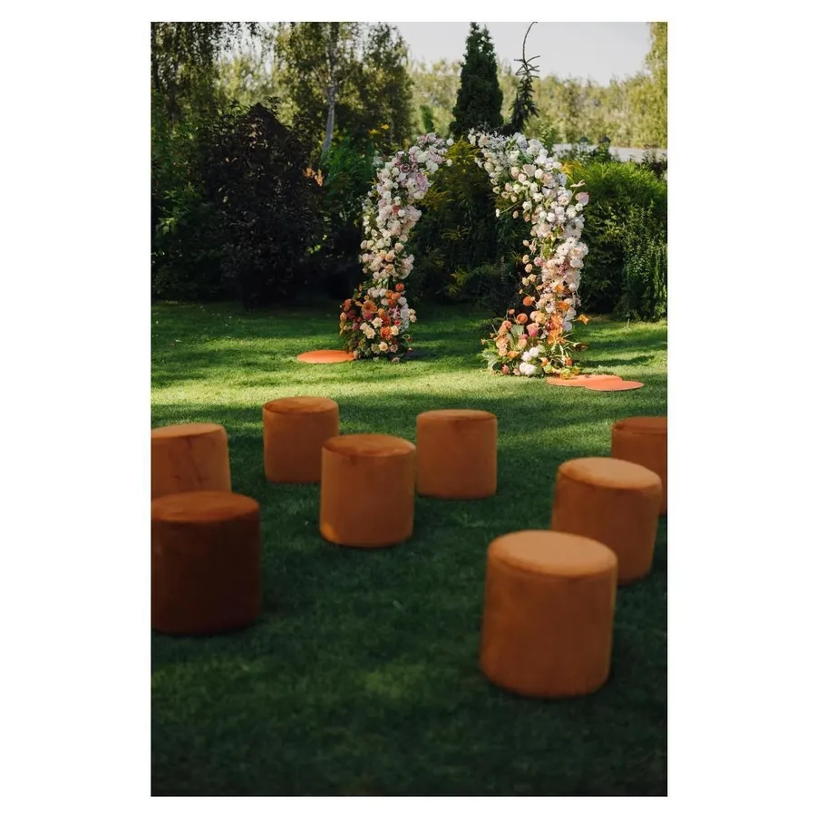 Пуфик "Фуфик" мини рыжая лиса бархат - Фото миниатюра 3