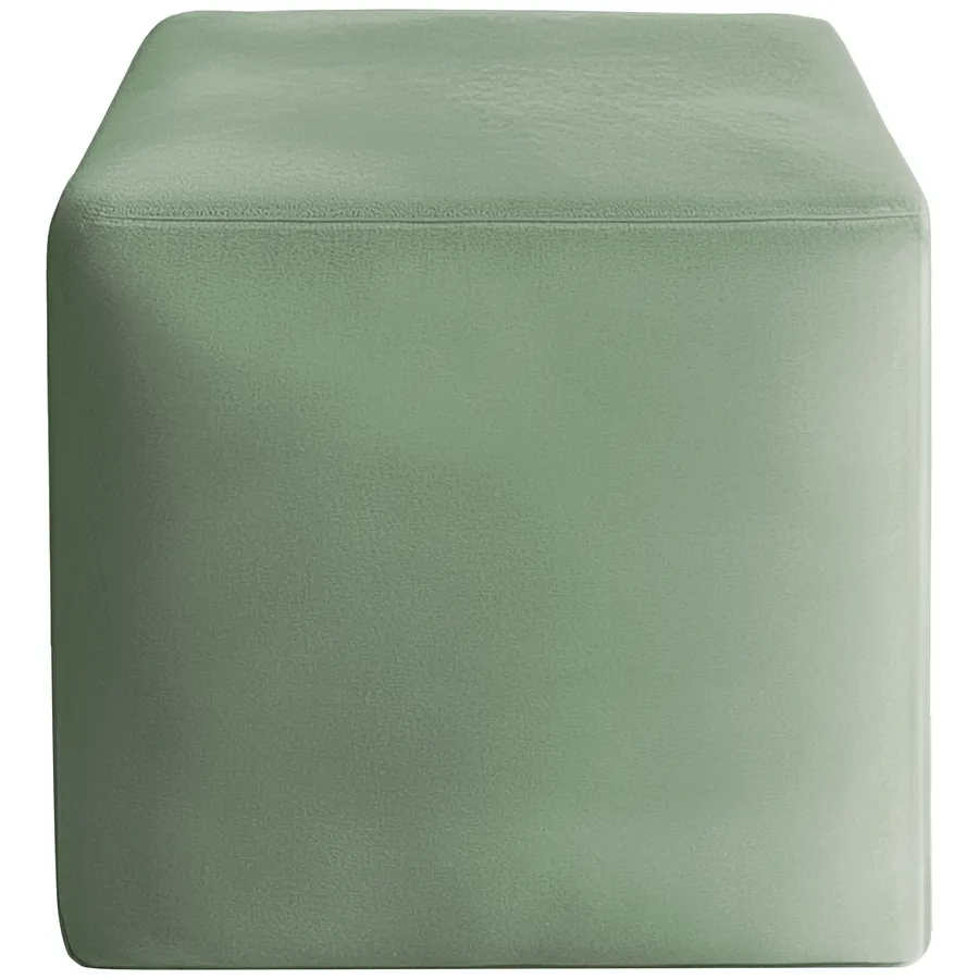 Чехол пуфик "Квадро" | шалфей бархат - Фото миниатюра 1