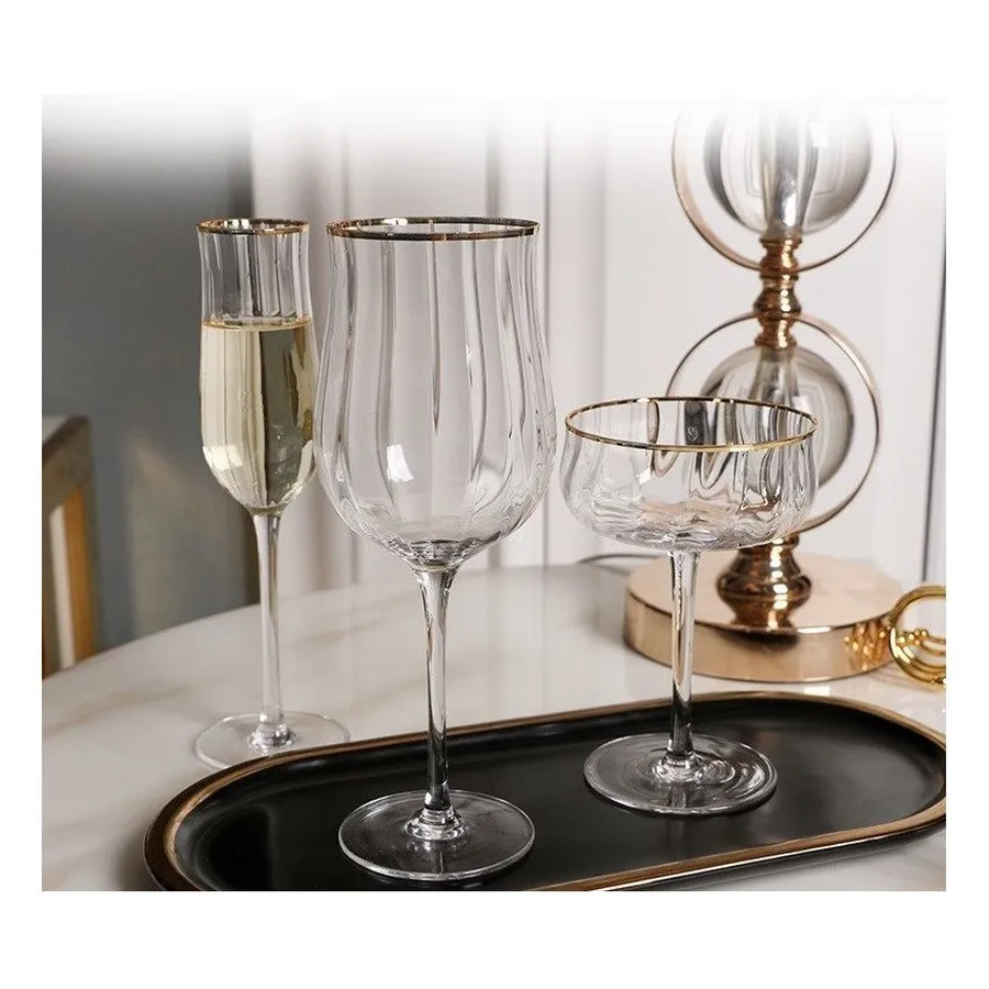 Набор бокалов "Санд" с золотым кантом - Фото миниатюра 3