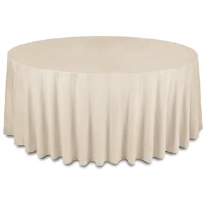 Скатерть бархатная "Бета" кокосовый раф круглая