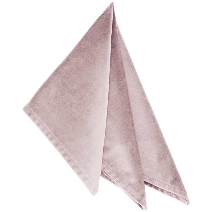 Салфетка бархатная "Бета" бледно-розовая - Фото миниатюра 1