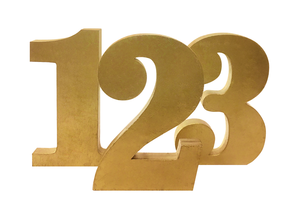 Набор номерков "Спика" золотой, 1-7