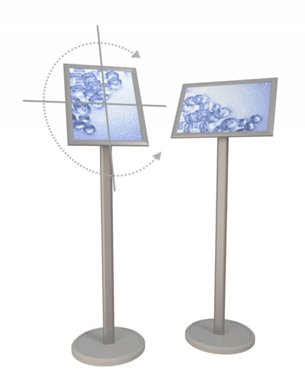 Информационная стойка А4 с наклонной клик-рамкой