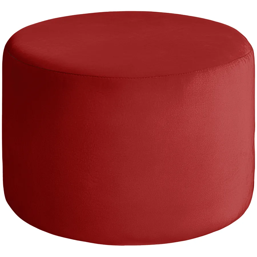 Чехол пуфик "Фуфик" миди клубничный бархат - Фото миниатюра 1