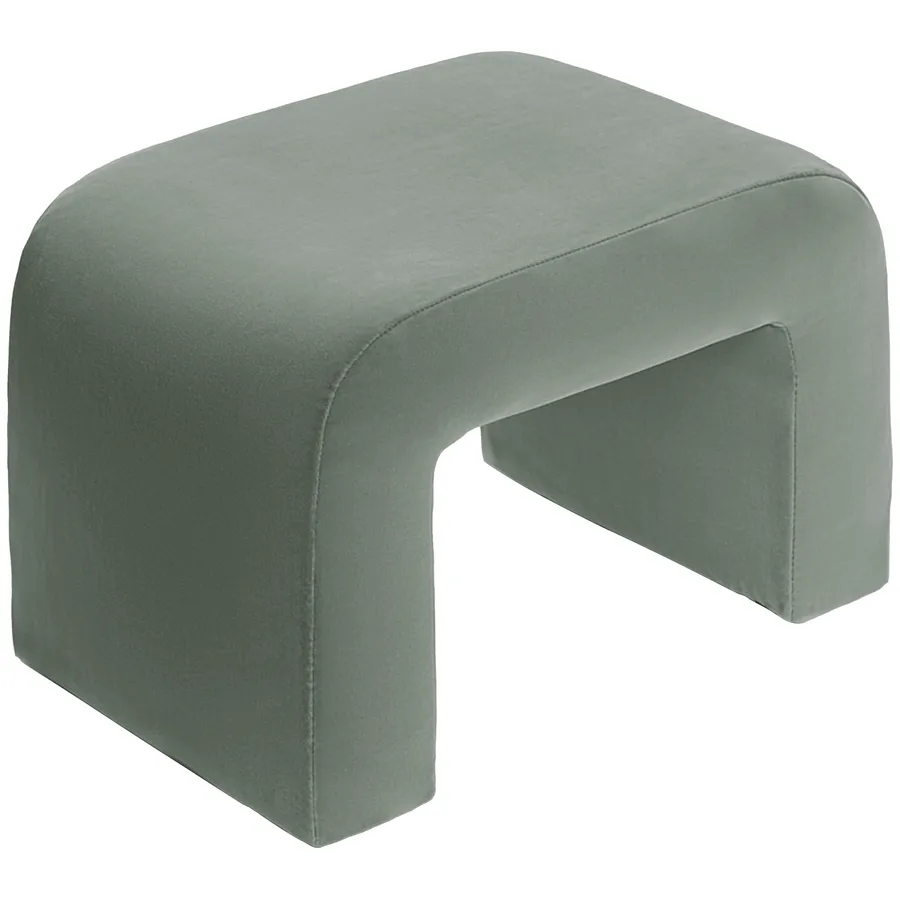 Пуфик "Боу" мини шалфей бархат - Фото миниатюра 2