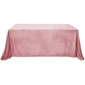 Скатерть бархатная "Бета" розовая сакура прямоугольная
